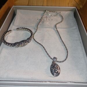 Angela By John Hardy 18" Necklace With 925/14K Pendant And 7" 925/14K Bracelet
